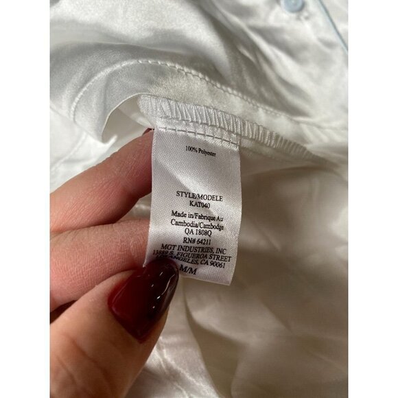 in bloom by Jonquil NEW womens short sleeve satin top sz Medium "Bride" - Picture 9 of 9